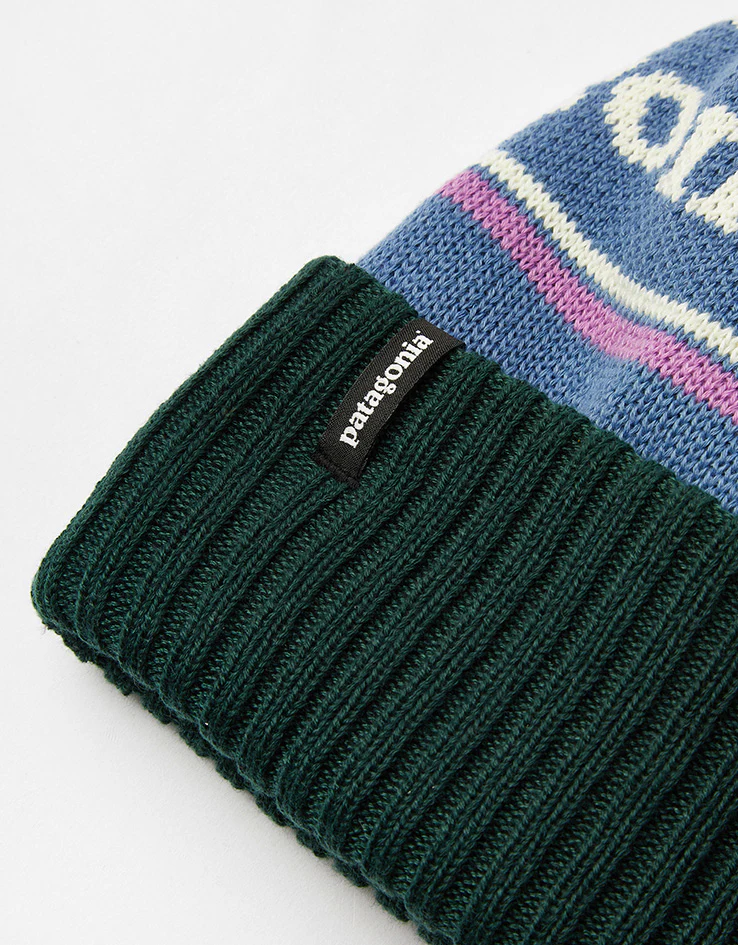 Patagonia Powder Town Beanie - Park Stripe/Barnacle Blue - Image 2
