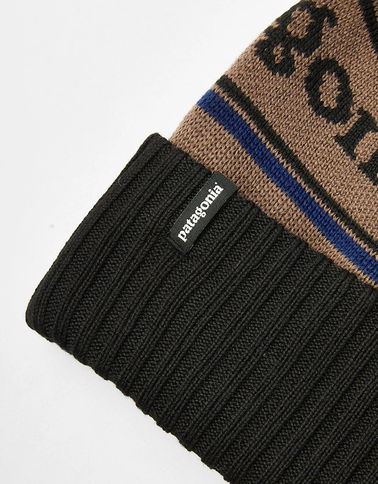 Patagonia Powder Town Beanie - Park Stripe/Marlow Brown - Image 2