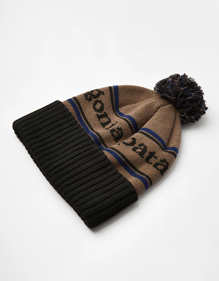 Patagonia Powder Town Beanie - Park Stripe/Marlow Brown - Image 3