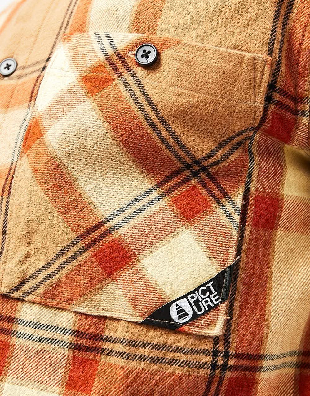 Picture Relowa L/S Shirt - Plaid Wood Ash - Image 4