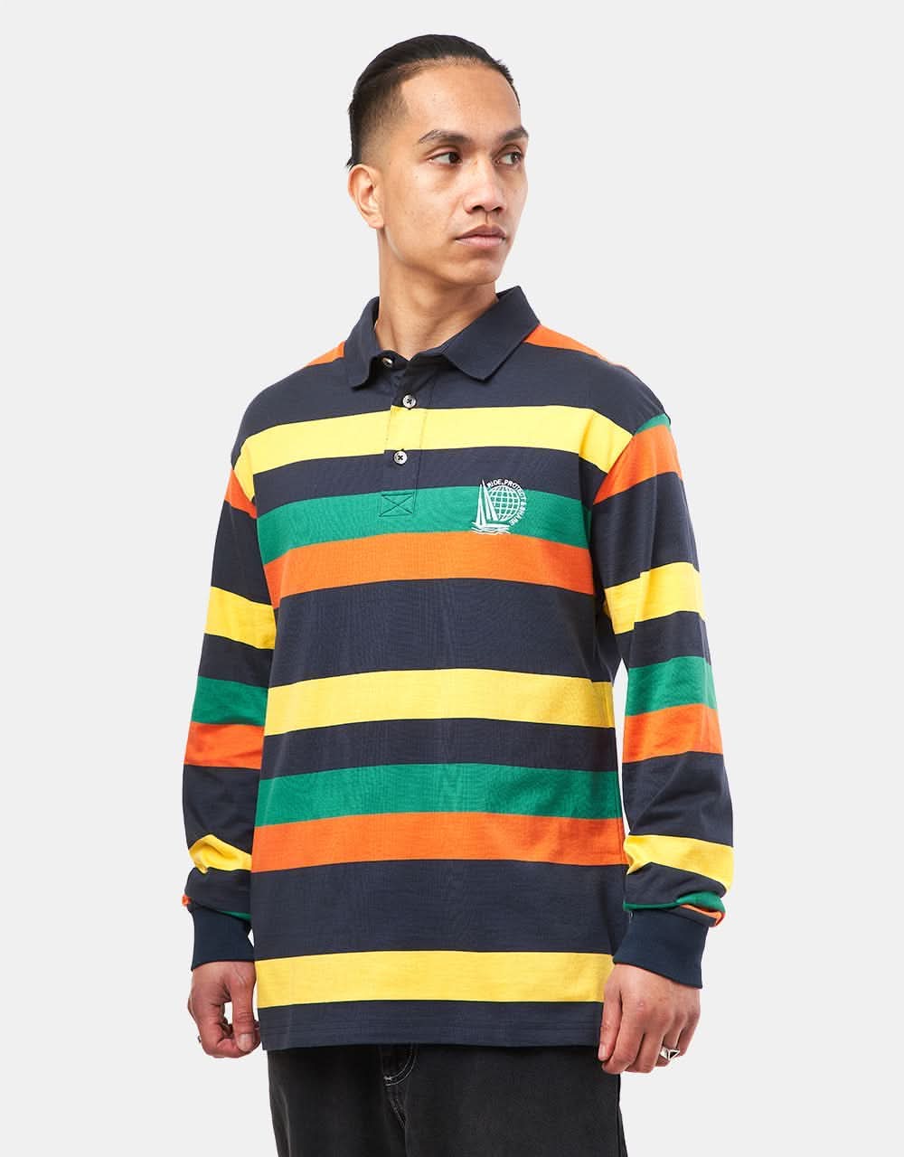 Picture Vendey L/S Polo Shirt - Dark Blue - Image 3