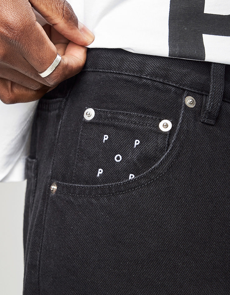 Pop Trading Company Drs Denim Pants - Black Denim - Image 4