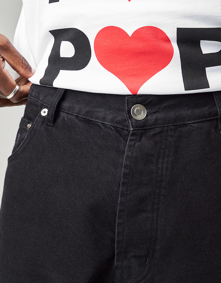 Pop Trading Company Drs Denim Pants - Black Denim - Image 7