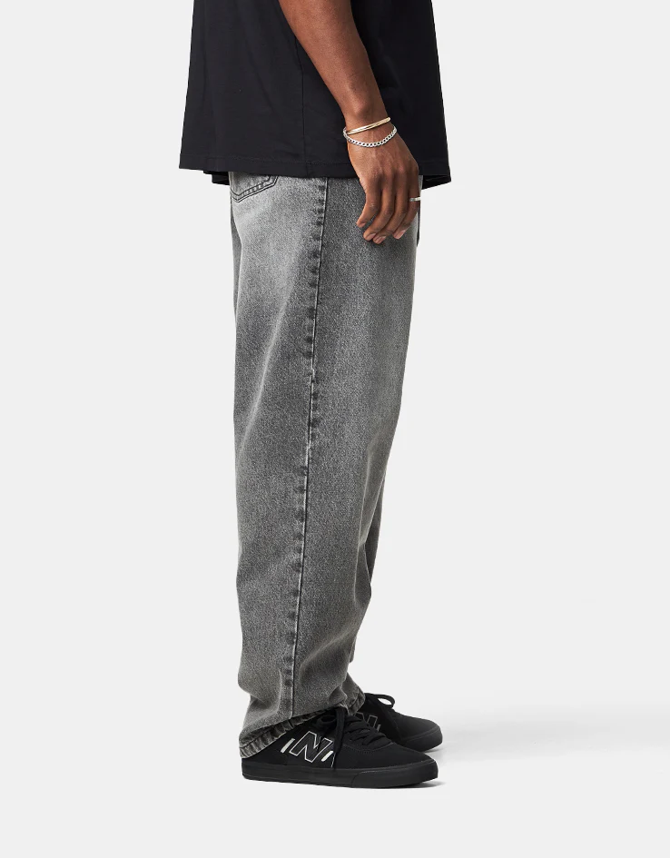 Pop Trading Company Drs Denim Pants - Light Grey Denim - Image 2