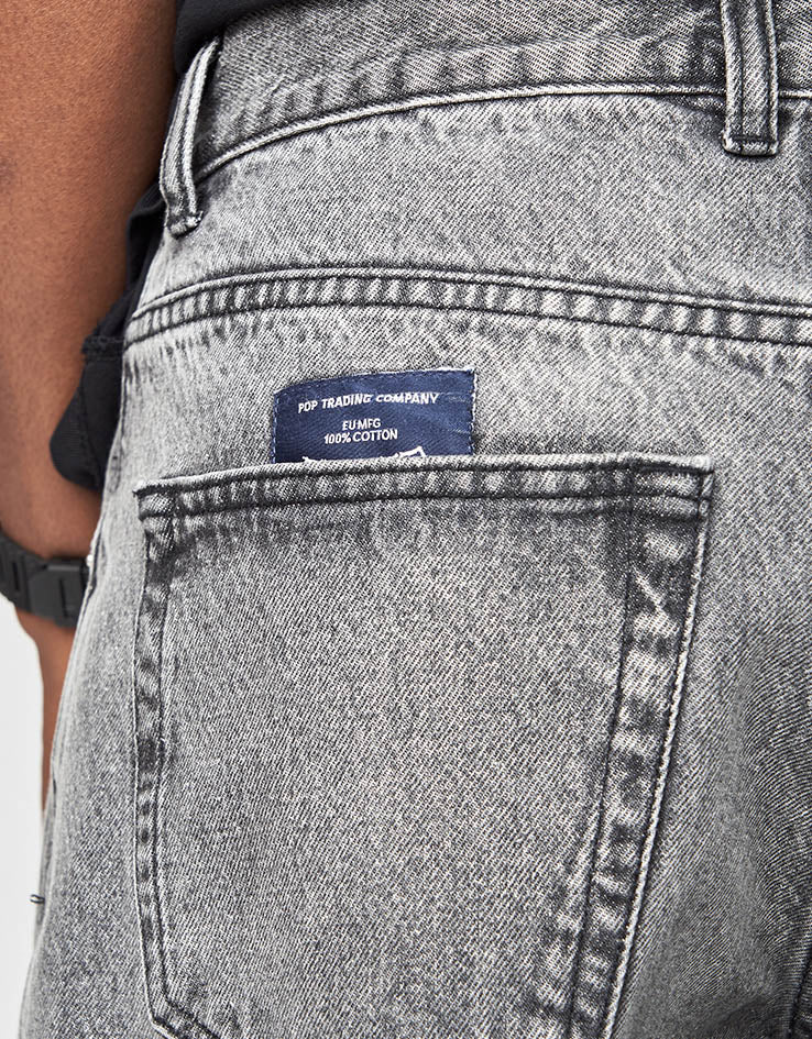 Pop Trading Company Drs Denim Pants - Light Grey Denim - Image 5