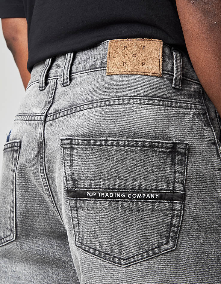 Pop Trading Company Drs Denim Pants - Light Grey Denim - Image 6
