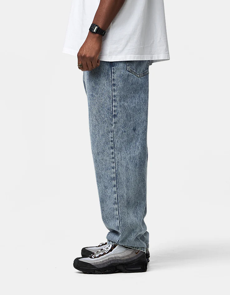 Pop Trading Company Drs Denim Pants - Stone Washed Denim - Image 2