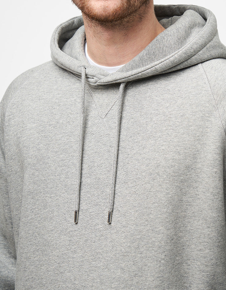 Pop Trading Company Hearts Pullover Hoodie - Heather Grey - Image 4
