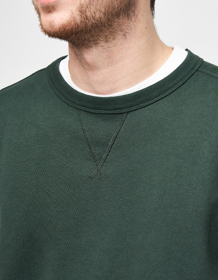 Pop Trading Company Logo Crewneck Sweat - Darkest Spruce - Image 4