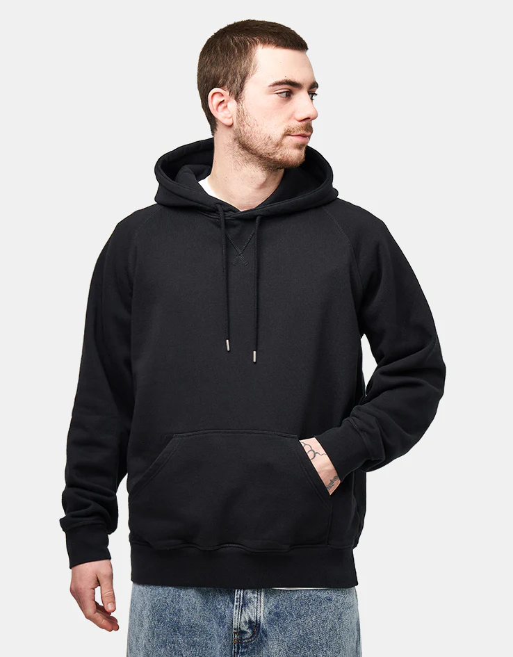 Pop Trading Company Logo Pullover Hoodie - Black/White - Image 2
