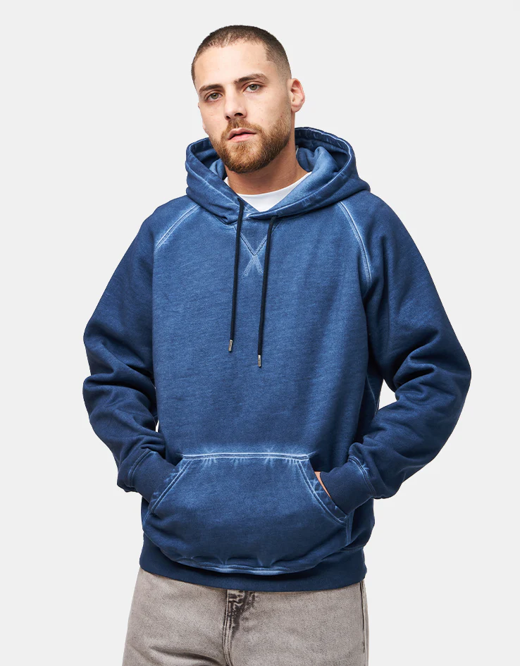 Pop Trading Company Stencil Logo Pullover Hoodie - Navy - Image 2