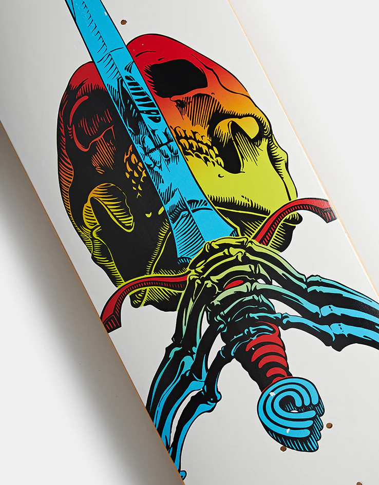 Powell Peralta Skull & Sword Yellow Fade 243 Skateboard Deck - 8.25" - Image 4