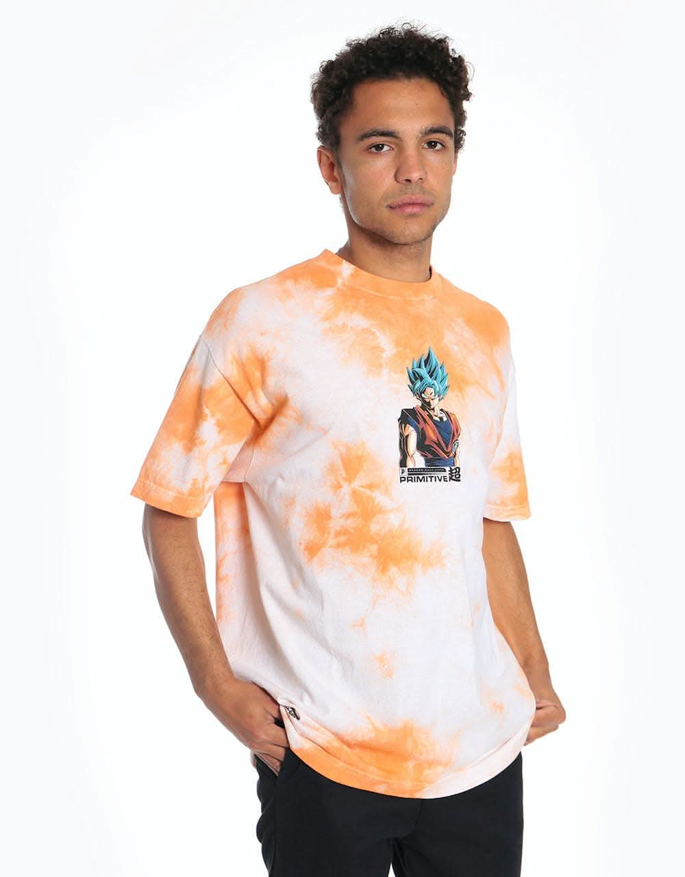Primitive x Dragon Ball Super Shadow Goku Washed II T-Shirt - Orange