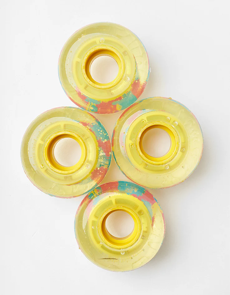 Ricta Clear Splatter Clouds 78a Skateboard Wheels - 54mm - Image 3