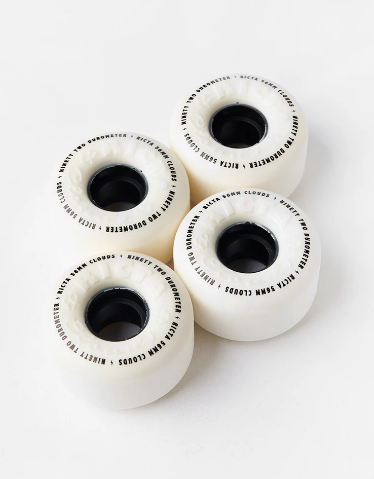 Ricta Clouds 92a Skateboard Wheels - White/Black - Image 2