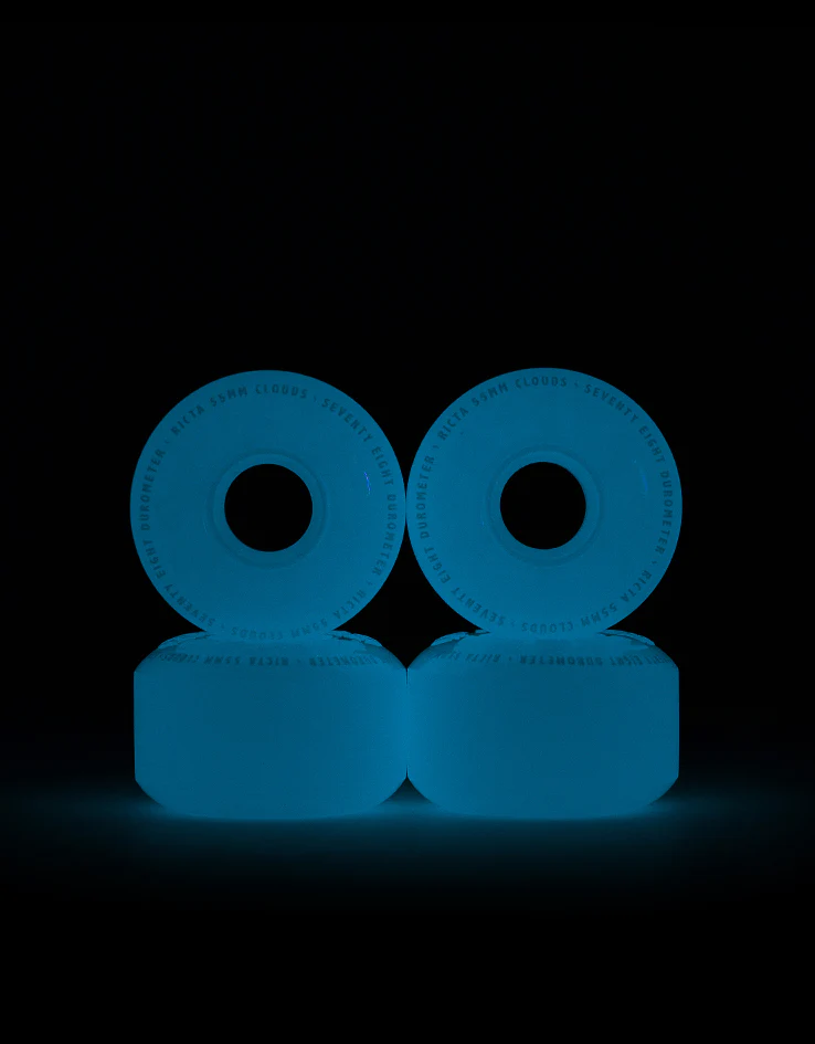 Ricta Clouds GITD Aqua 78a Skateboard Wheels - 57mm - Image 2