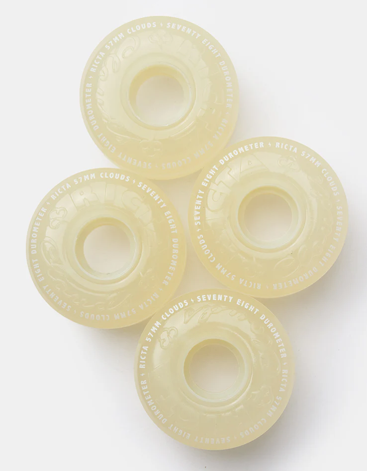 Ricta Clouds GITD Aqua 78a Skateboard Wheels - 57mm - Image 3