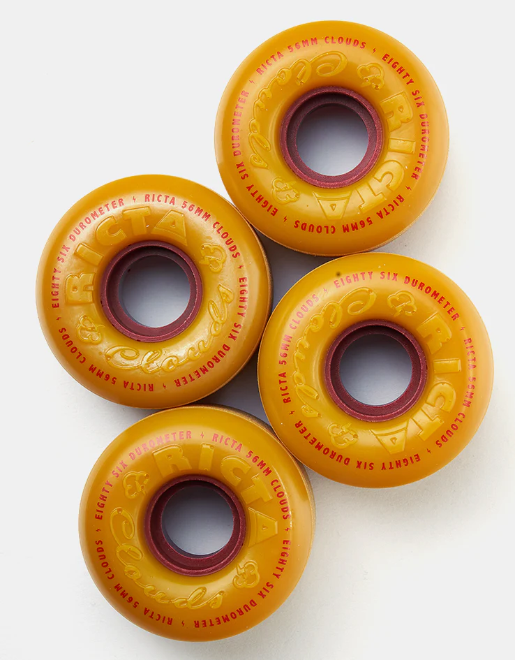 Ricta Clouds Mustard 86a Skateboard Wheels - 56mm - Image 2