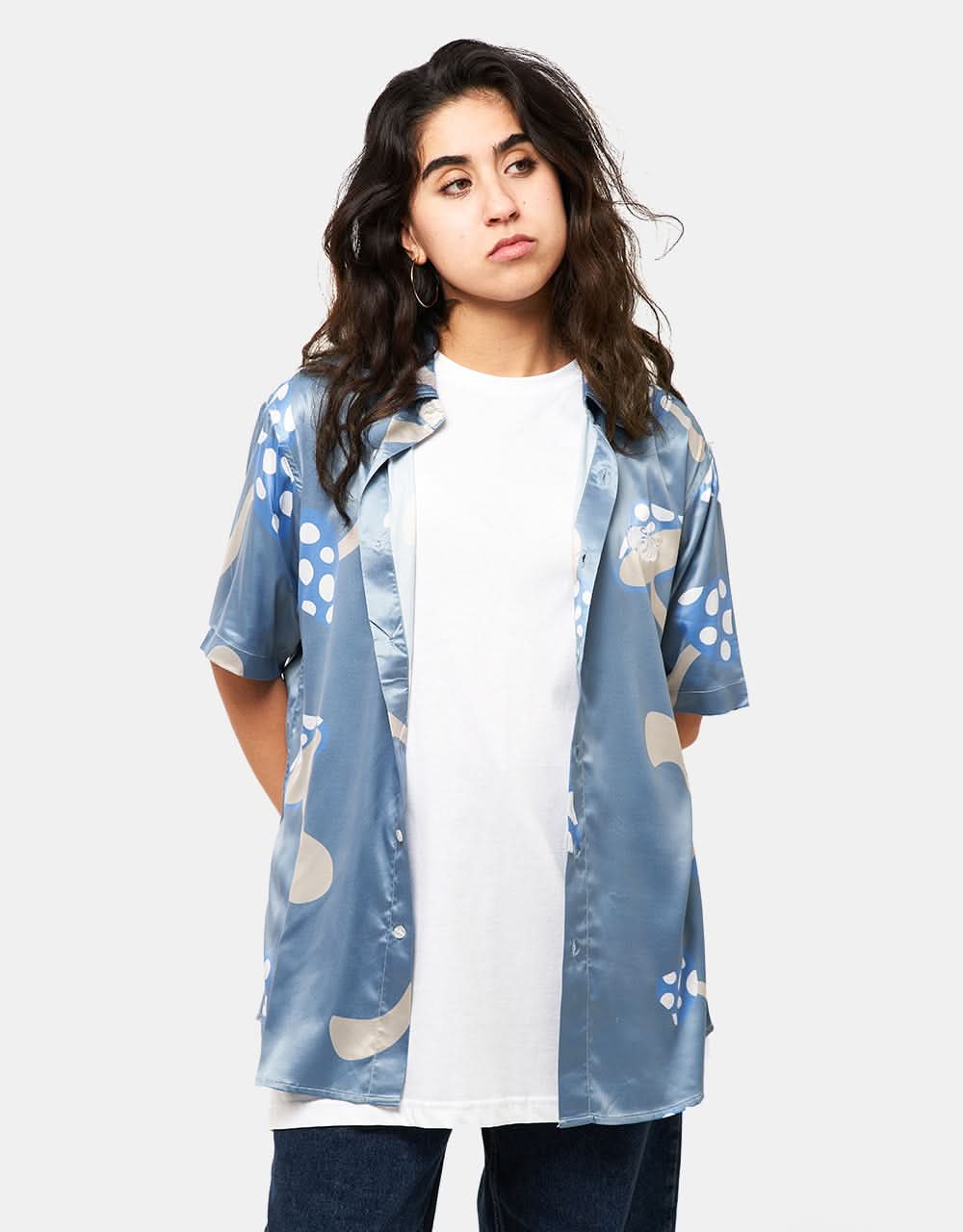 RIPNDIP Euphoria Button Up Shirt - Light Slate - Image 9