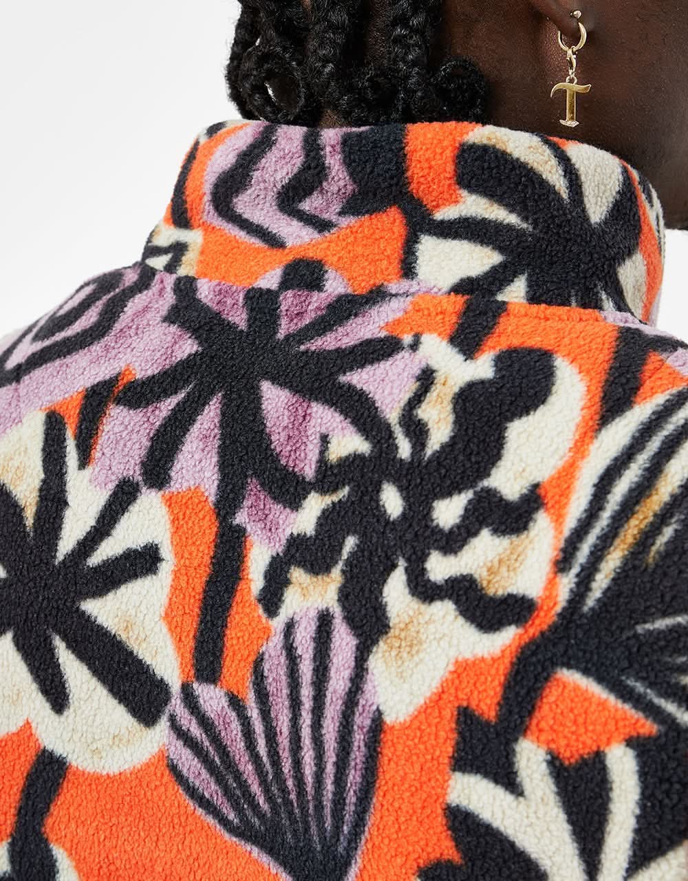 Route One 1/4 Zip Nevada Fleece - Black/Orange - Image 4