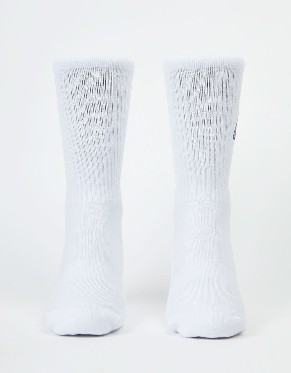 Route One 3310 Crew Socks - White (Embroidered) - Image 3