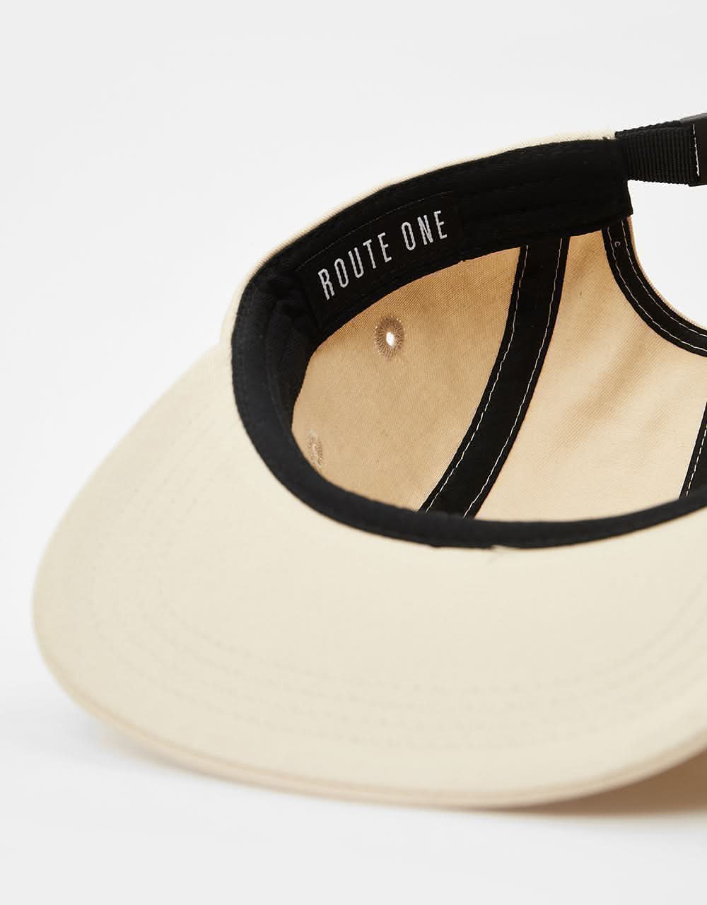 Route One 5 Panel Cap - Beige - Image 4