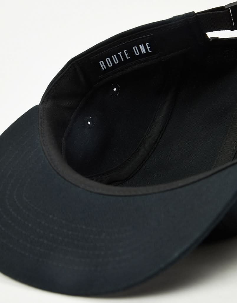 Route One 5 Panel Cap - Black - Image 4