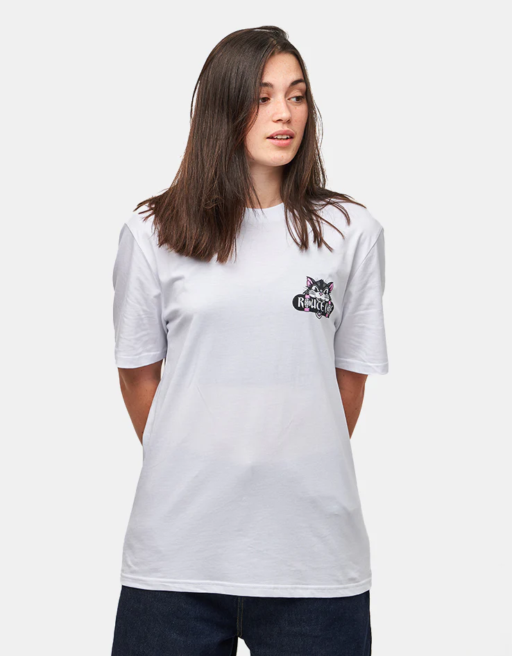 Route One 9 Lives Organic T-Shirt - White - Image 6
