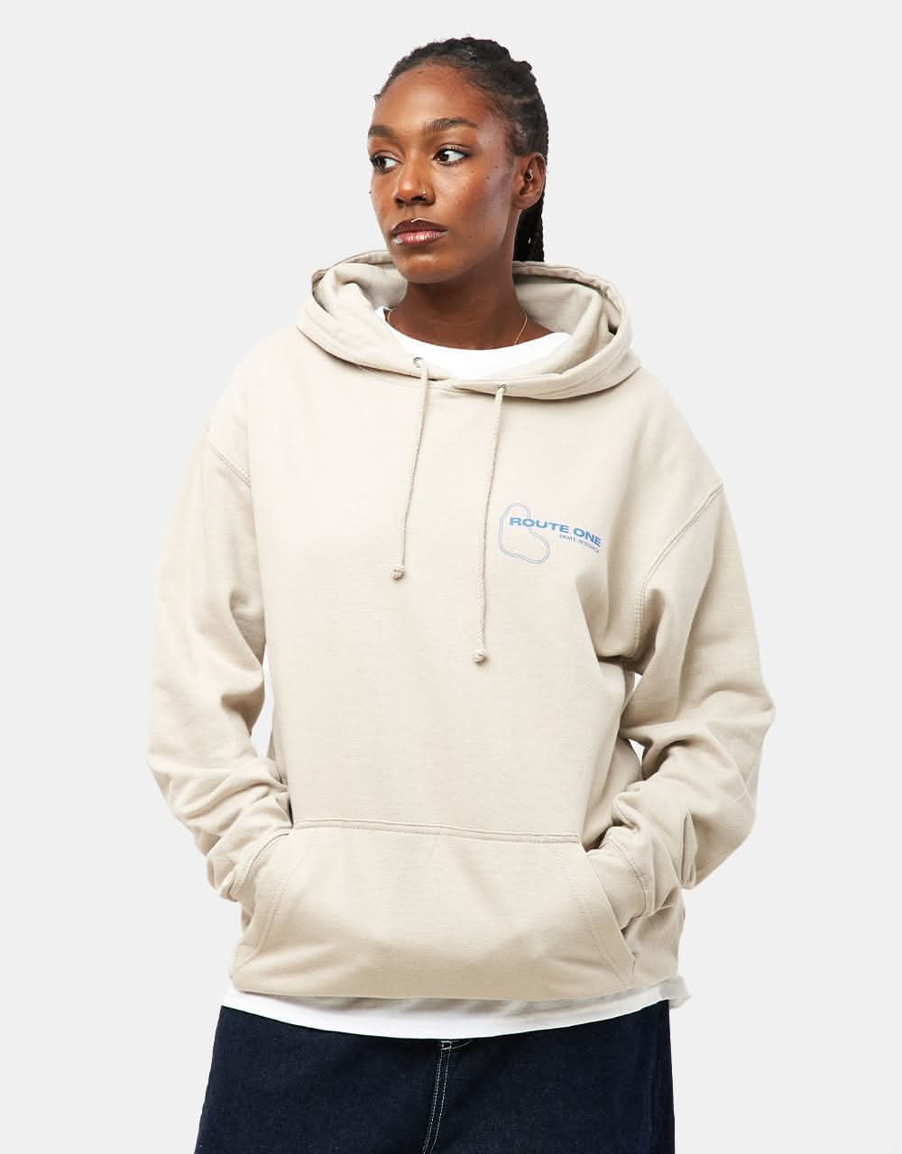 Route One Aalto Midweight Pullover Hoodie - Natural Stone - Image 6