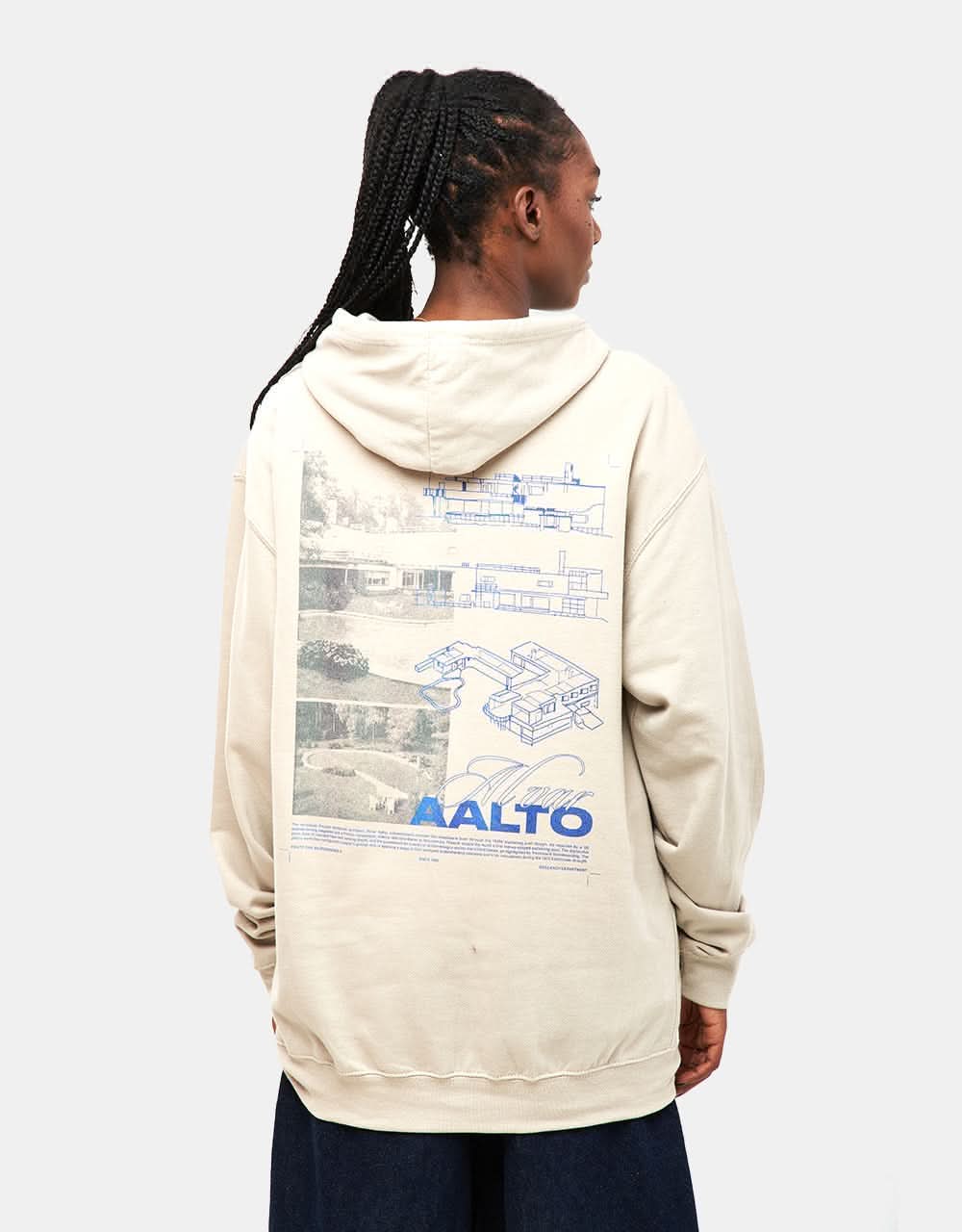 Route One Aalto Midweight Pullover Hoodie - Natural Stone - Image 7