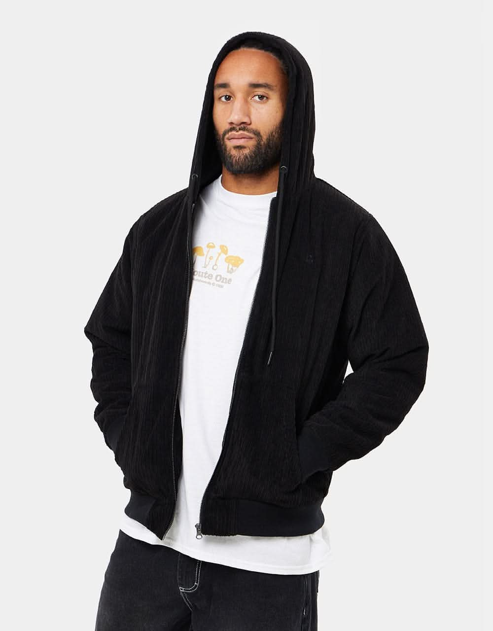 Route One Workwear Jacket - Washed Black - Image 5