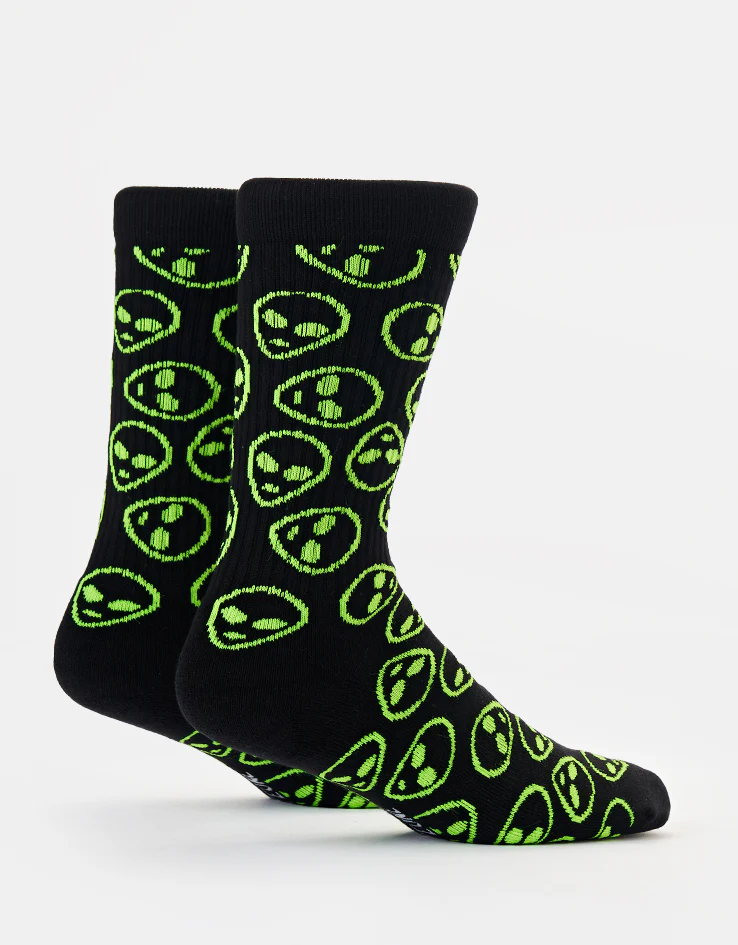 Route One Alien Crew Socks - Black - Image 5
