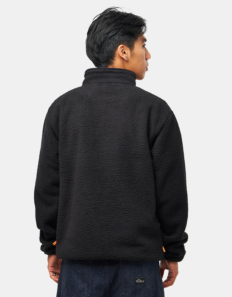 Route One Alpine Half Zip Fleece - Black/Orange - Image 2
