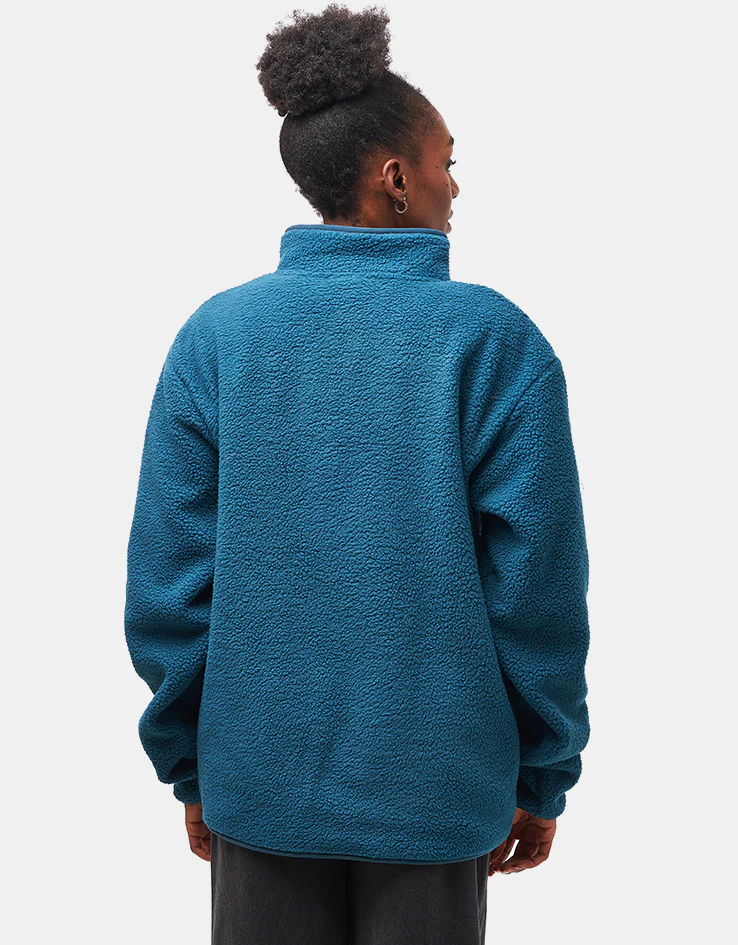 Route One Alpine Half Zip Fleece - Dark Teal/Purple - Image 5
