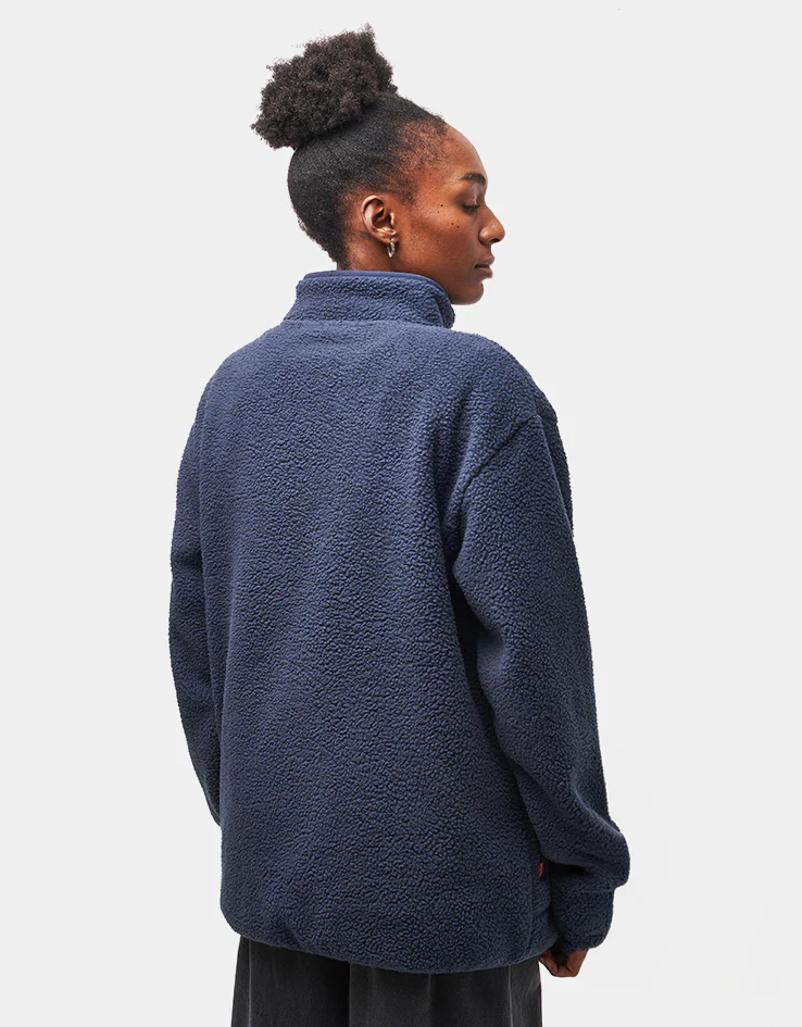 Route One Alpine Half Zip Fleece - Navy/Orange - Image 6