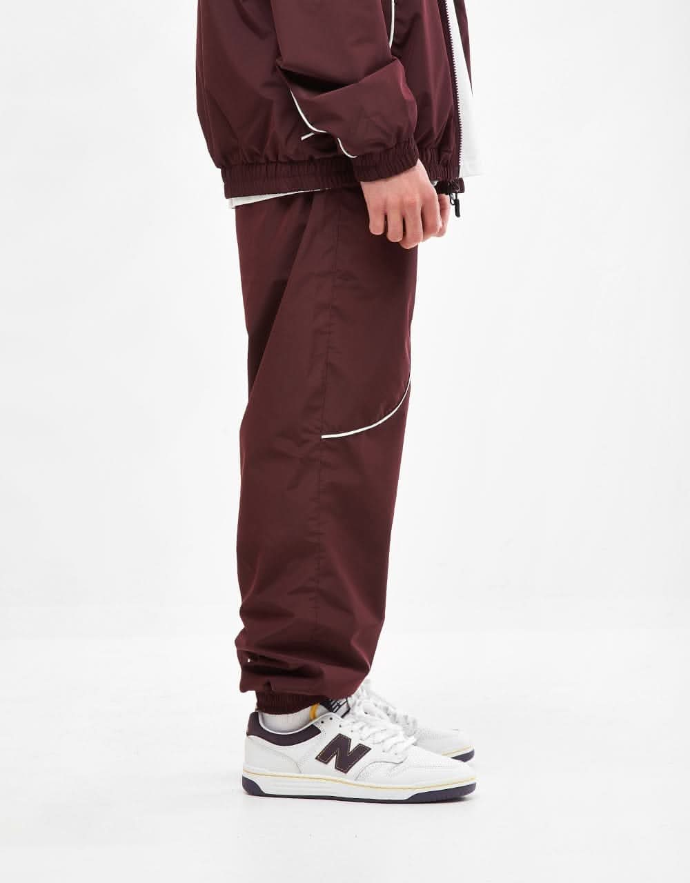 Route One Apex Track Pant - Burgundy/Ivory - Image 3