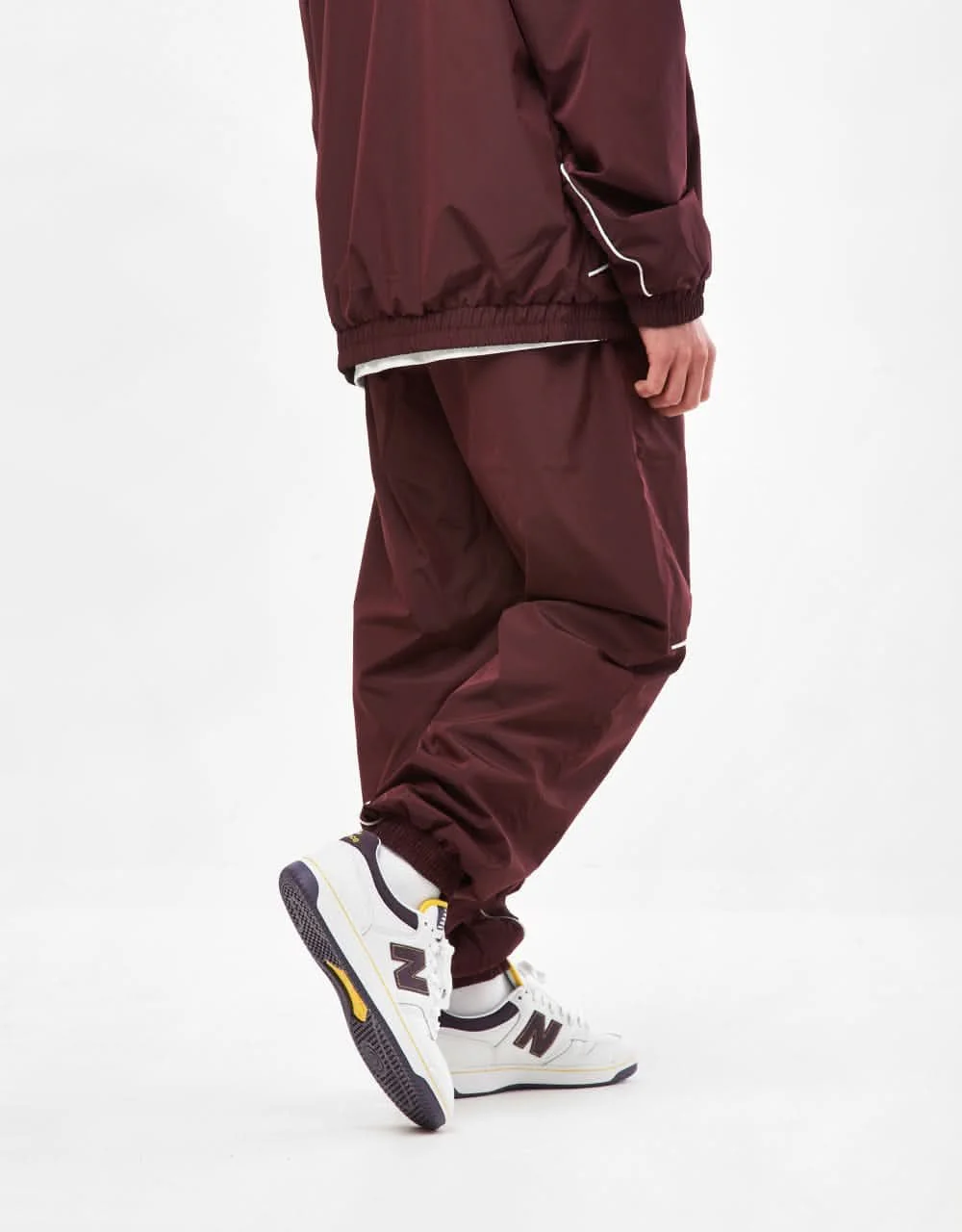 Route One Apex Track Pant - Burgundy/Ivory - Image 4