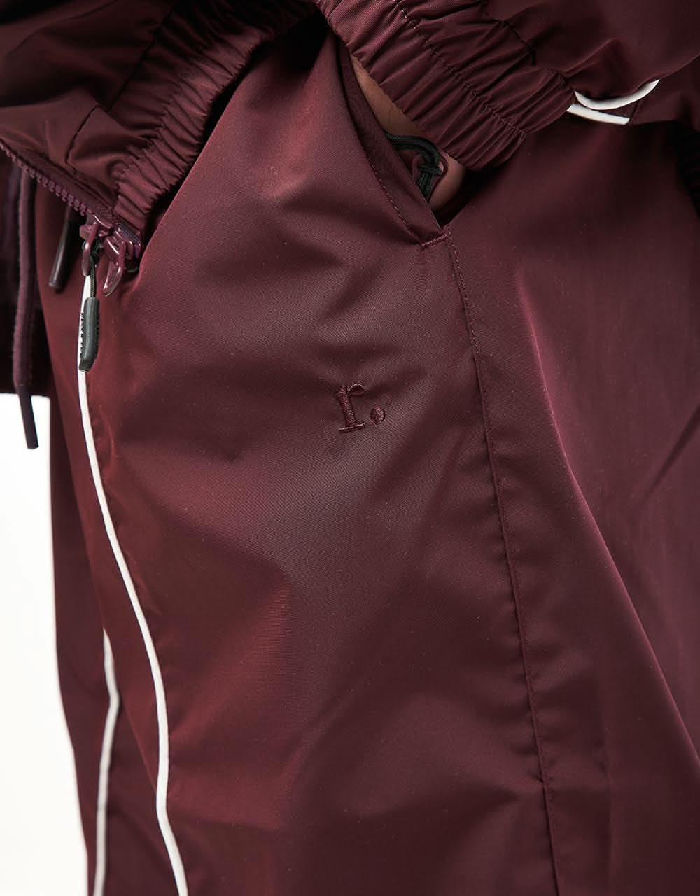 Route One Apex Track Pant - Burgundy/Ivory - Image 5
