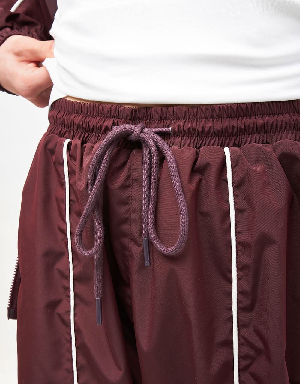 Route One Apex Track Pant - Burgundy/Ivory - Image 7