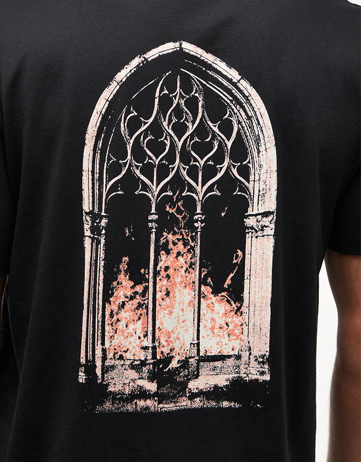 Route One Archway Organic T-Shirt - Black - Image 3