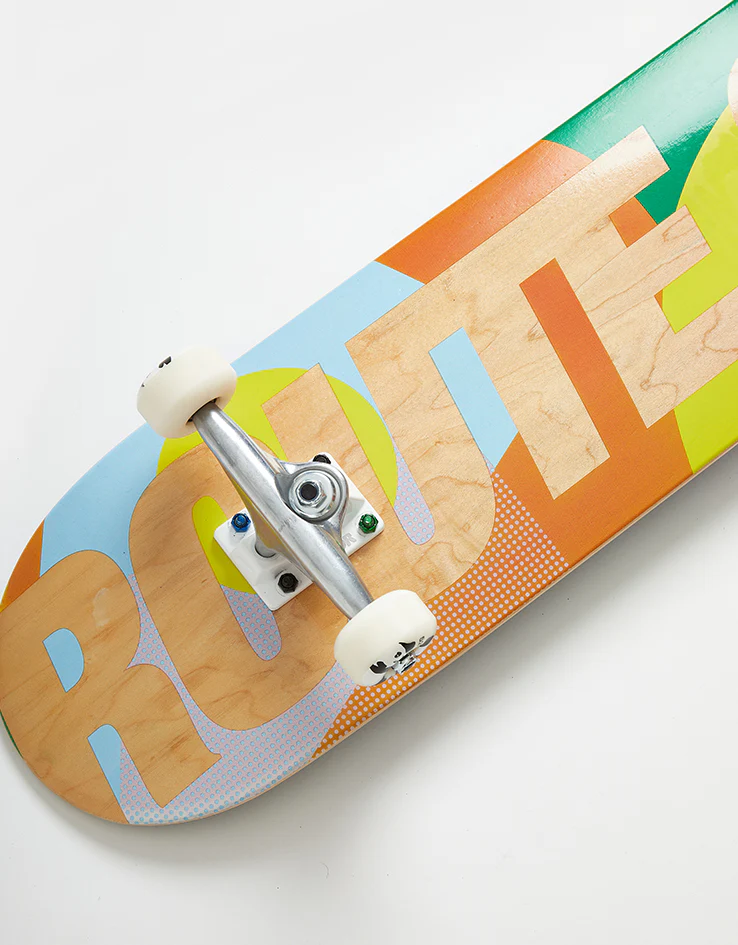 Route One Athletic Logo Colour Block Custom Set-Up Complete Skateboard - 8.125" - Image 5