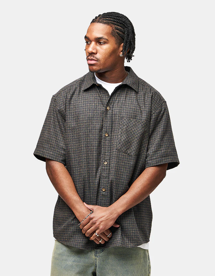 Route One Austin S/S Shirt - Plaid (Dark Green) - Image 2