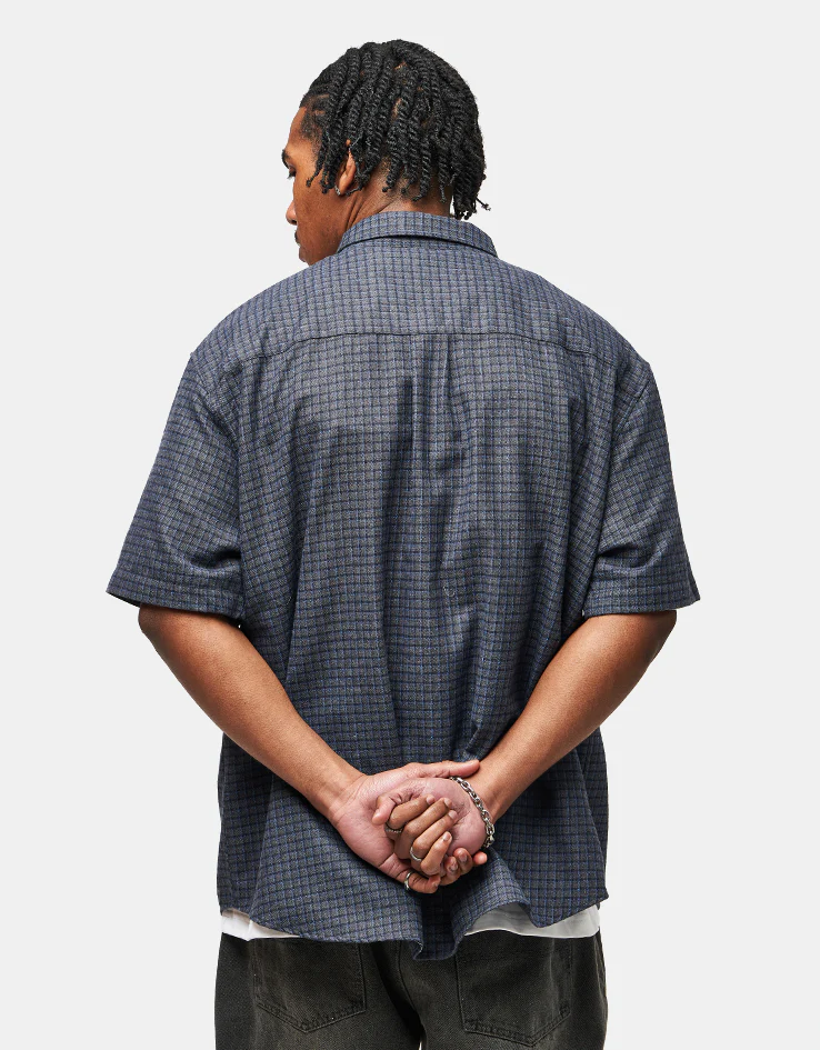 Route One Austin S/S Shirt - Plaid (Grey/Blue) - Image 3