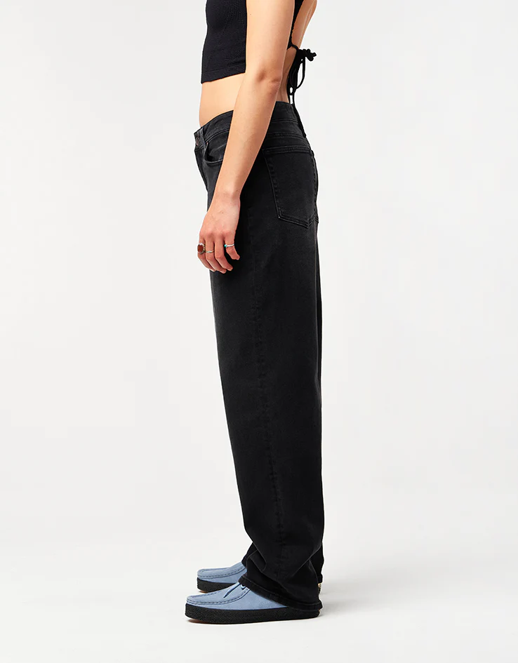 Route One Baggy Denim Jeans - Black - Image 10