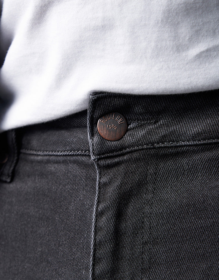 Route One Baggy Denim Jeans - Black - Image 5