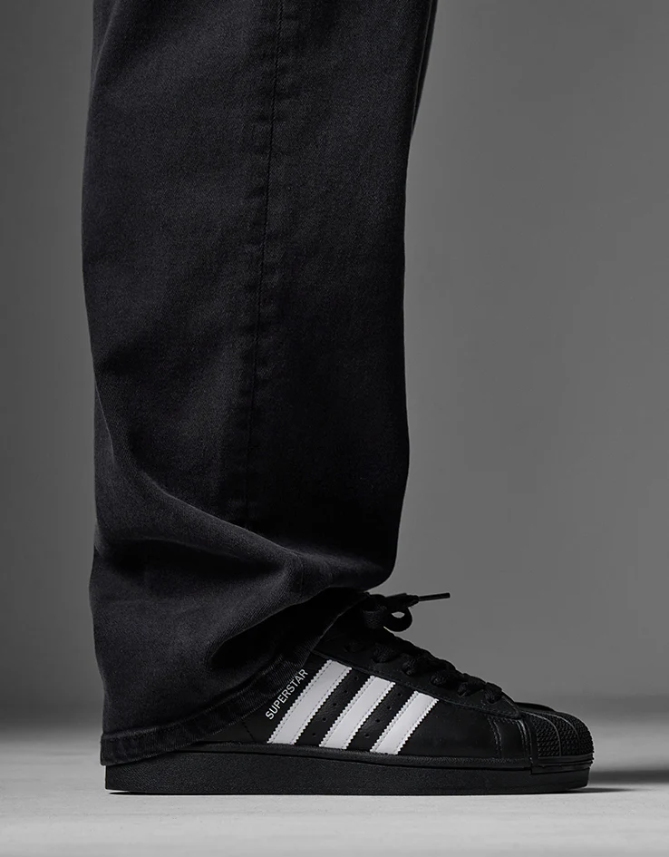Route One Baggy Denim Jeans - Black - Image 7