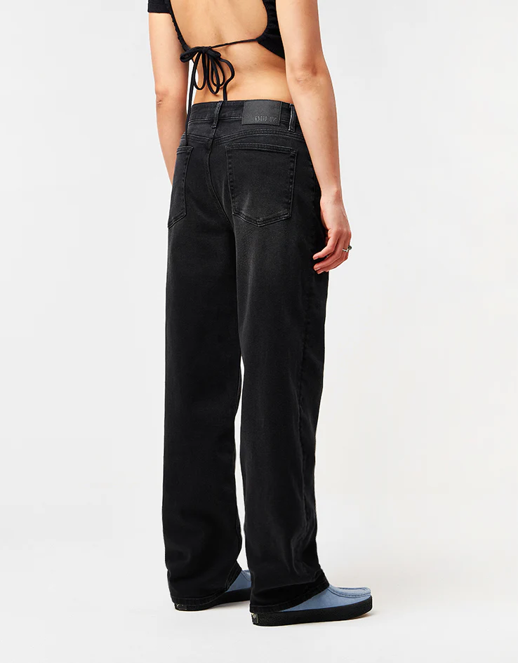 Route One Baggy Denim Jeans - Black - Image 9