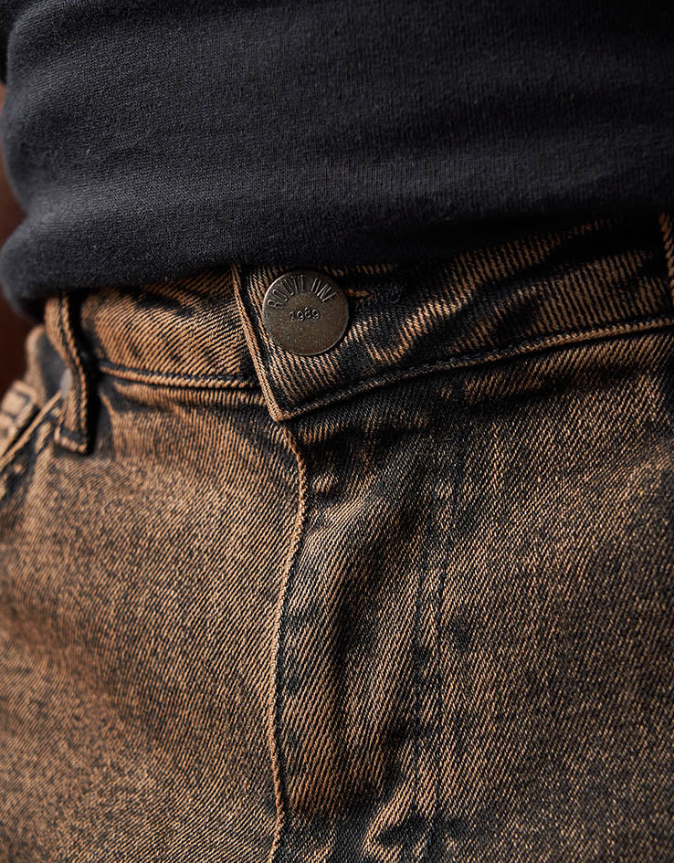 Route One Baggy Denim Jeans - Burnt Mahogony - Image 3