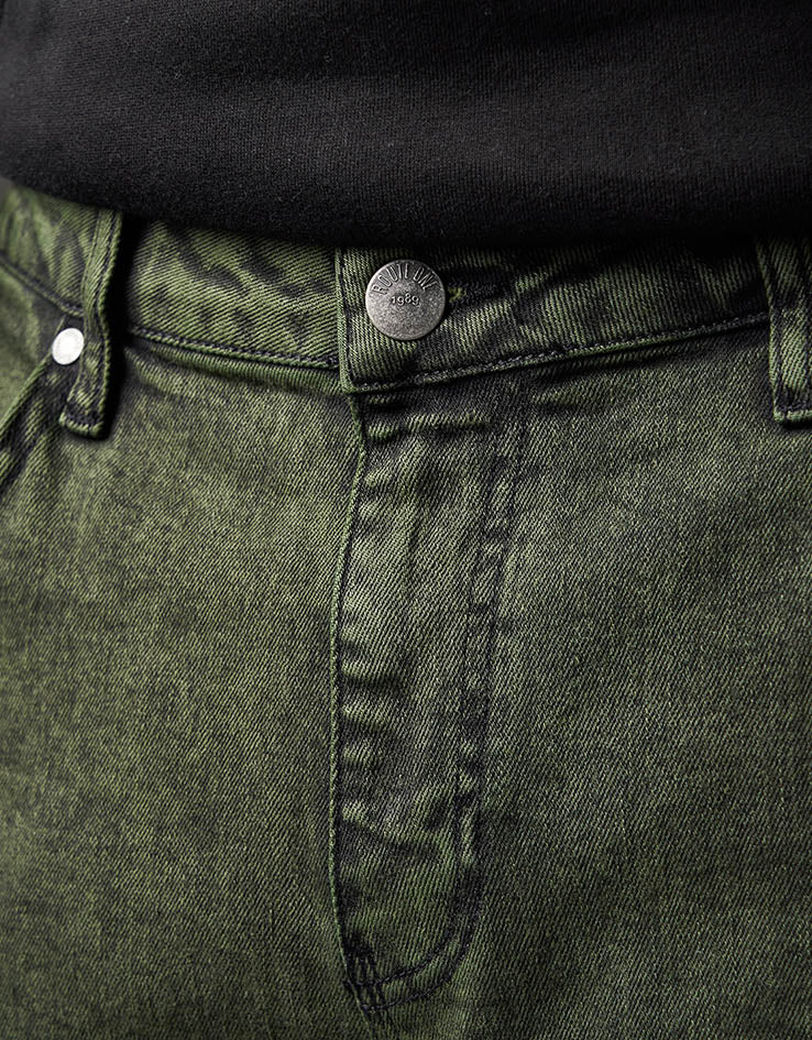 Route One Baggy Denim Jeans - Leaf Green - Image 4