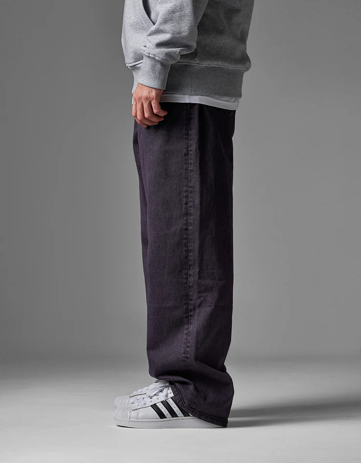 Route One Baggy Denim Jeans - Moderate Purple - Image 3
